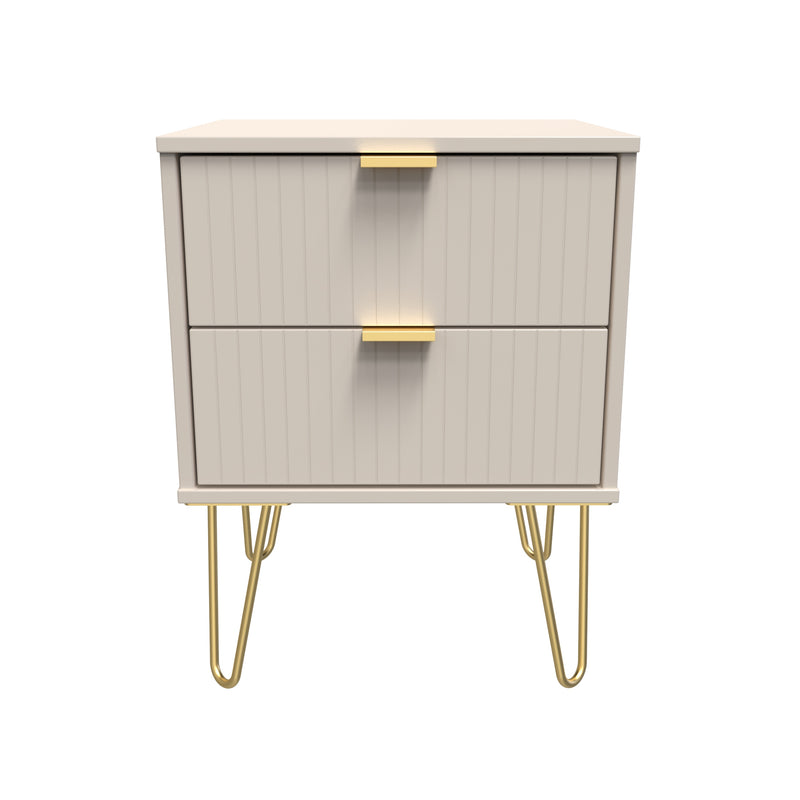 Breda Ready Assembled 2 Drawer Bedside Cabinet in Kashmir Matt