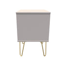 Breda Ready Assembled 2 Drawer Bedside Cabinet in Kashmir Matt