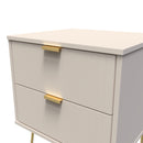 Breda Ready Assembled 2 Drawer Bedside Cabinet in Kashmir Matt