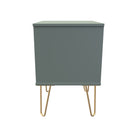 Breda Ready Assembled 2 Drawer Bedside Cabinet in Reed Green