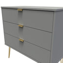 Breda Ready Assembled 3 Drawer Chest in Dusk Grey