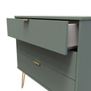 Breda Ready Assembled 3 Drawer Chest in Reed Green