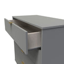 Breda Ready Assembled 4 Drawer Chest in Dusk Grey