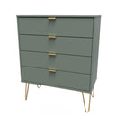 Breda Ready Assembled 4 Drawer Chest in Reed Green