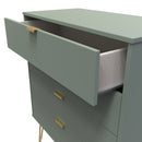 Breda Ready Assembled 4 Drawer Chest in Reed Green