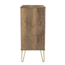 Breda Ready Assembled 4 Drawer Chest in White Matt & Vintage Oak