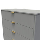 Breda Ready Assembled 5 Drawer Chest in Dusk Grey