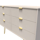 Breda Ready Assembled 6 Drawer Wide Chest in Kashmir Matt