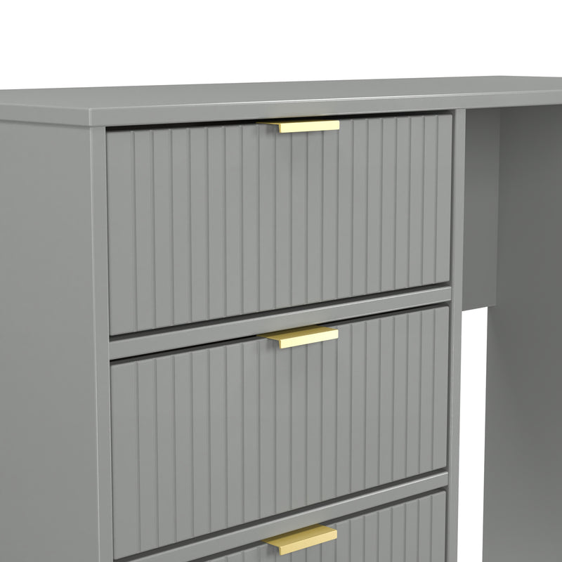Breda Ready Assembled 4 Drawer Vanity in Dusk Grey