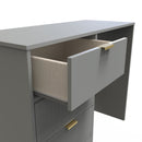 Breda Ready Assembled 4 Drawer Vanity in Dusk Grey