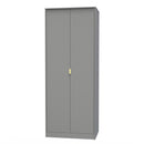 Breda Ready Assembled 2 Door Wardrobe in Dusk Grey