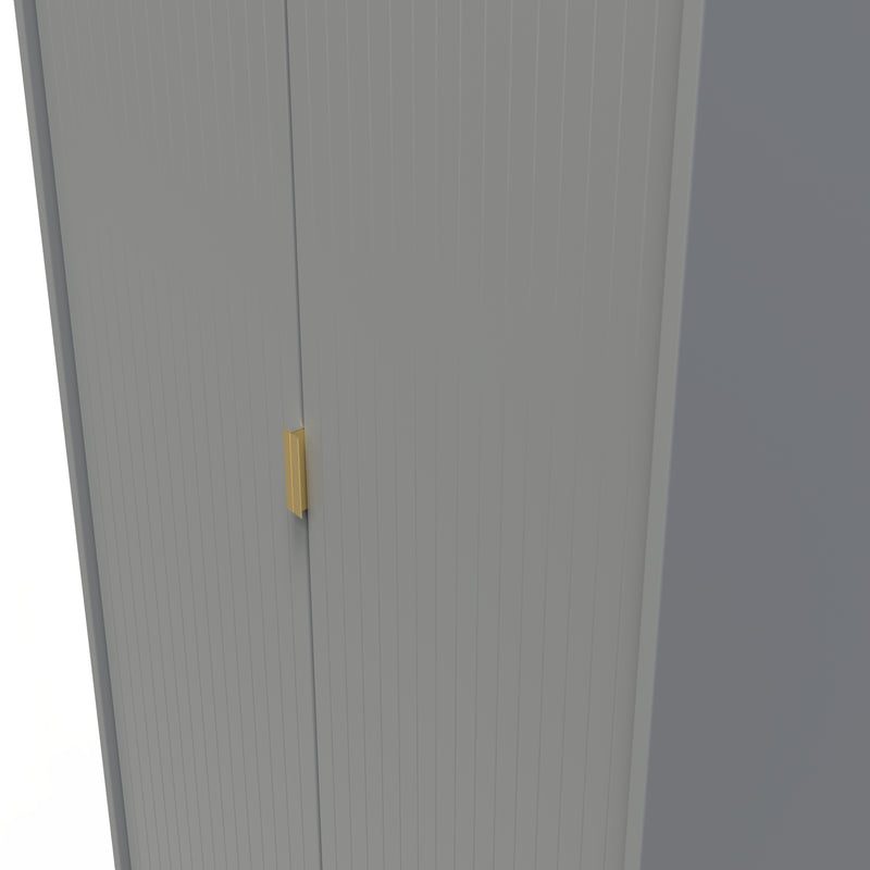 Breda Ready Assembled 2 Door Wardrobe in Dusk Grey
