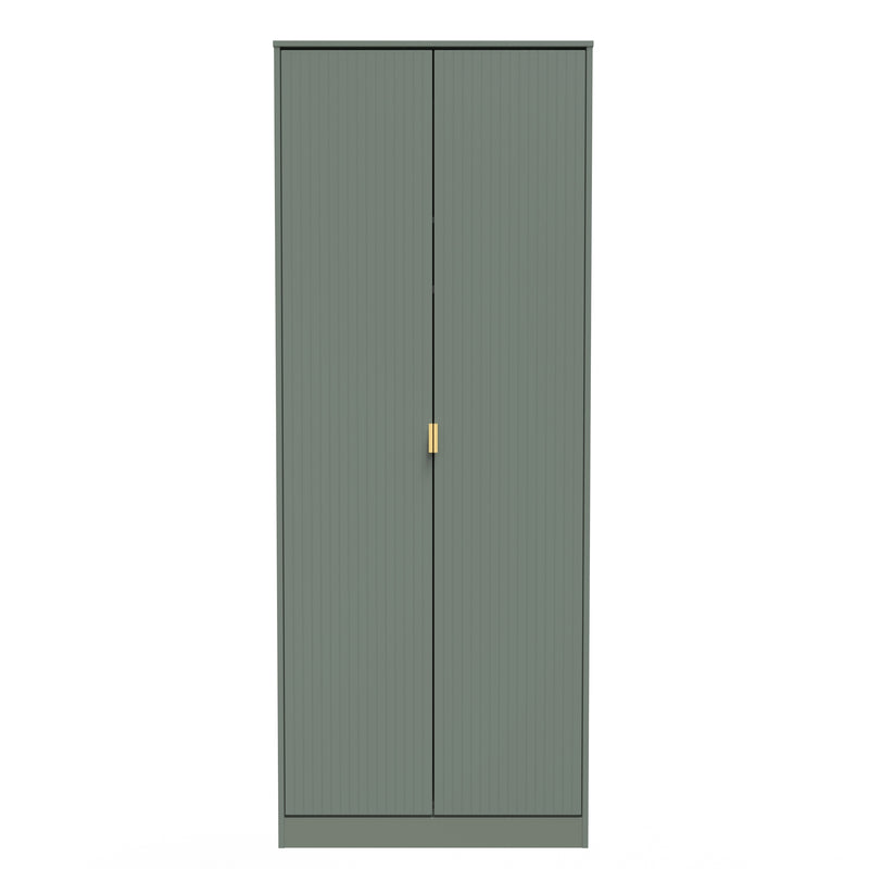 Breda Ready Assembled 2 Door Wardrobe In Reed Green