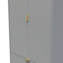 Breda Ready Assembled 2 Door 2 Drawer Wardrobe in Dusk Grey