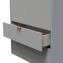 Breda Ready Assembled 2 Door 2 Drawer Wardrobe in Dusk Grey