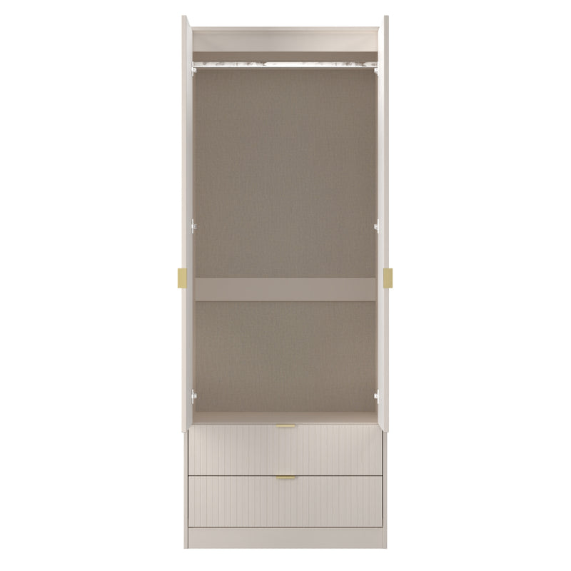 Breda Ready Assembled 2 Door 2 Drawer Wardrobe in Kashmir Matt