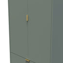 Breda Ready Assembled 2 Door 2 Drawer Wardrobe in Reed Green