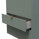 Breda Ready Assembled 2 Door 2 Drawer Wardrobe in Reed Green