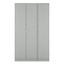 Breda Ready Assembled 3 Door Wardrobe in Dusk Grey