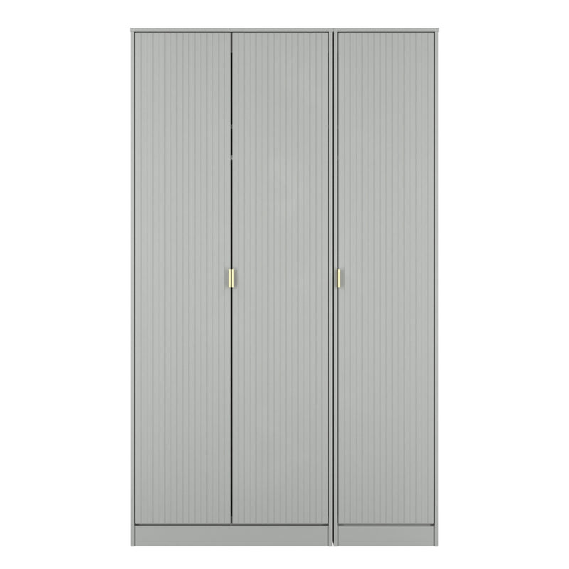 Breda Ready Assembled 3 Door Wardrobe in Dusk Grey