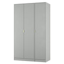 Breda Ready Assembled 3 Door Wardrobe in Dusk Grey