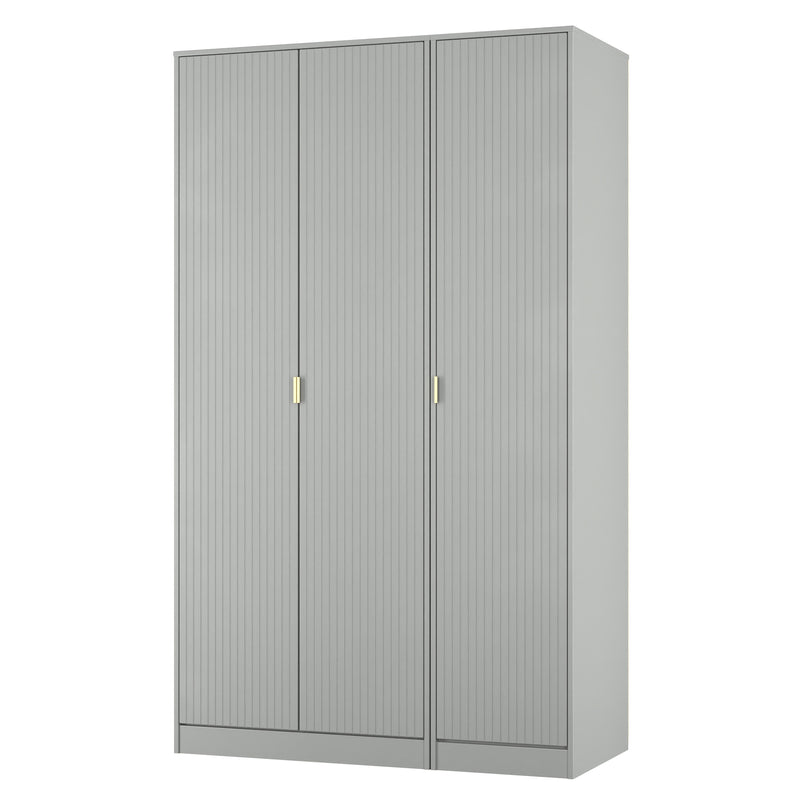 Breda Ready Assembled 3 Door Wardrobe in Dusk Grey