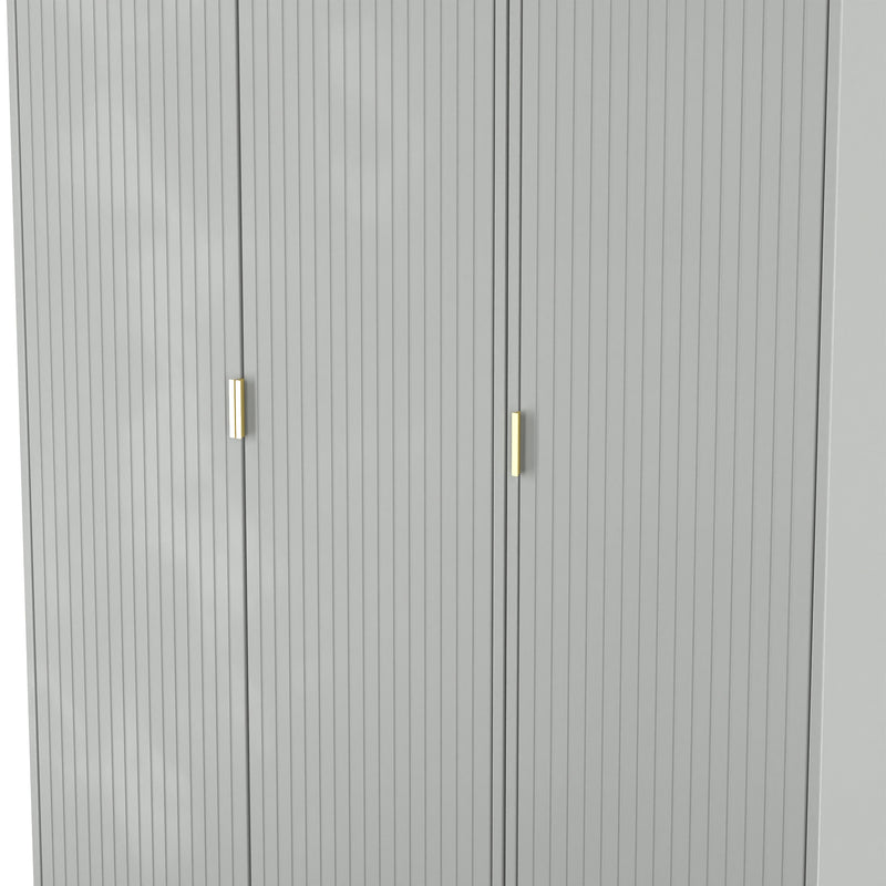 Breda Ready Assembled 3 Door Wardrobe in Dusk Grey