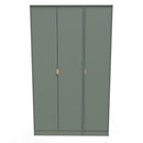 Breda Ready Assembled 3 Door Wardrobe in Reed Green