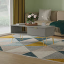 Breda Ready Assembled 1 Drawer Coffee Table in Dusk Grey
