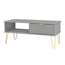 Breda Ready Assembled 1 Drawer Coffee Table in Dusk Grey