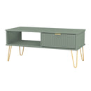 Breda Ready Assembled 1 Drawer Coffee Table in Reed Green
