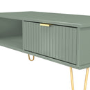 Breda Ready Assembled 1 Drawer Coffee Table in Reed Green