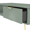 Breda Ready Assembled 1 Drawer Coffee Table in Reed Green