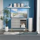 Breda Ready Assembled 3 Drawer TV Unit in Dusk Grey