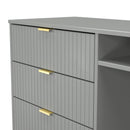 Breda Ready Assembled 3 Drawer TV Unit in Dusk Grey