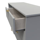 Breda Ready Assembled 3 Drawer TV Unit in Dusk Grey