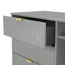 Breda Ready Assembled 3 Drawer TV Unit in Dusk Grey