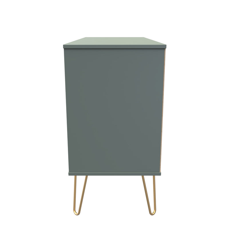 Breda Ready Assembled 3 Drawer TV Unit in Reed Green