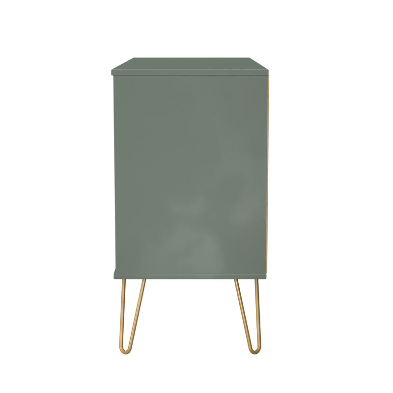 Breda Ready Assembled 3 Drawer TV Unit in Reed Green
