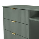 Breda Ready Assembled 3 Drawer TV Unit in Reed Green