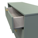 Breda Ready Assembled 3 Drawer TV Unit in Reed Green