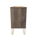 Breda Ready Assembled 3 Drawer TV Unit in White Matt & Vintage Oak