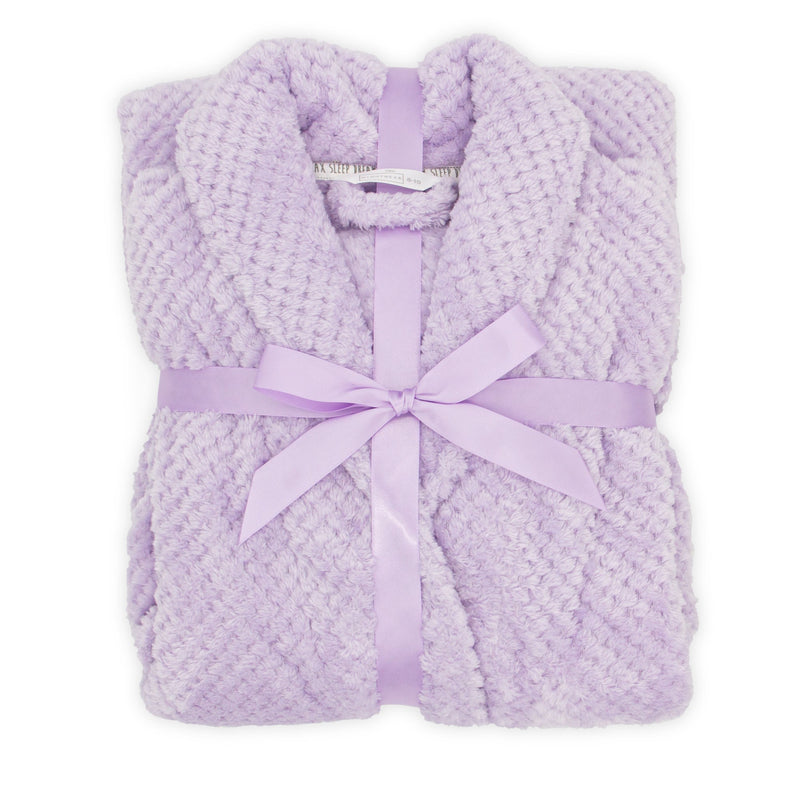 Ladies Honeycomb Robe  - Lilac