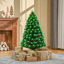 Christmas Time 4FT Pre-Lit Artificial Christmas Tree w/ Fibre Optic Led Light Xmas Decorations