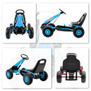 AIYAPLAY Kids Pedal Go Kart With Adjustable Seat, EVA Tyres, Blue