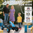 AIYAPLAY Kids Pedal Go Kart With Adjustable Seat, EVA Tyres, Blue