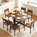 HOMCOM Wooden Folding Table Writing Desk Rustic Brown