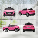 HOMCOM 12V Kids Electric Ride-On Car/ w Remote Control, Lights, Music - Pink
