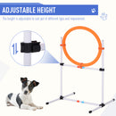 PawHut Pet Agility Training Equipment Dog Play Run Jump Obedience Training Set Carry Bag Adjustable (Pole + Hoop + Hurdle+Tunnel + Lunch Box)