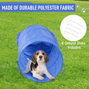 PawHut Pet Agility Training Equipment Dog Play Run Jump Obedience Training Set Carry Bag Adjustable (Pole + Hoop + Hurdle+Tunnel + Lunch Box)